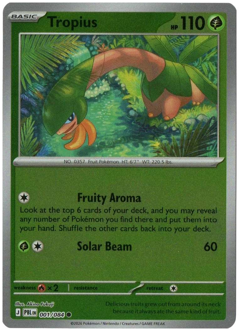 Tropius 001/084 from Pitch Black — Reverse Holo, seller photograph