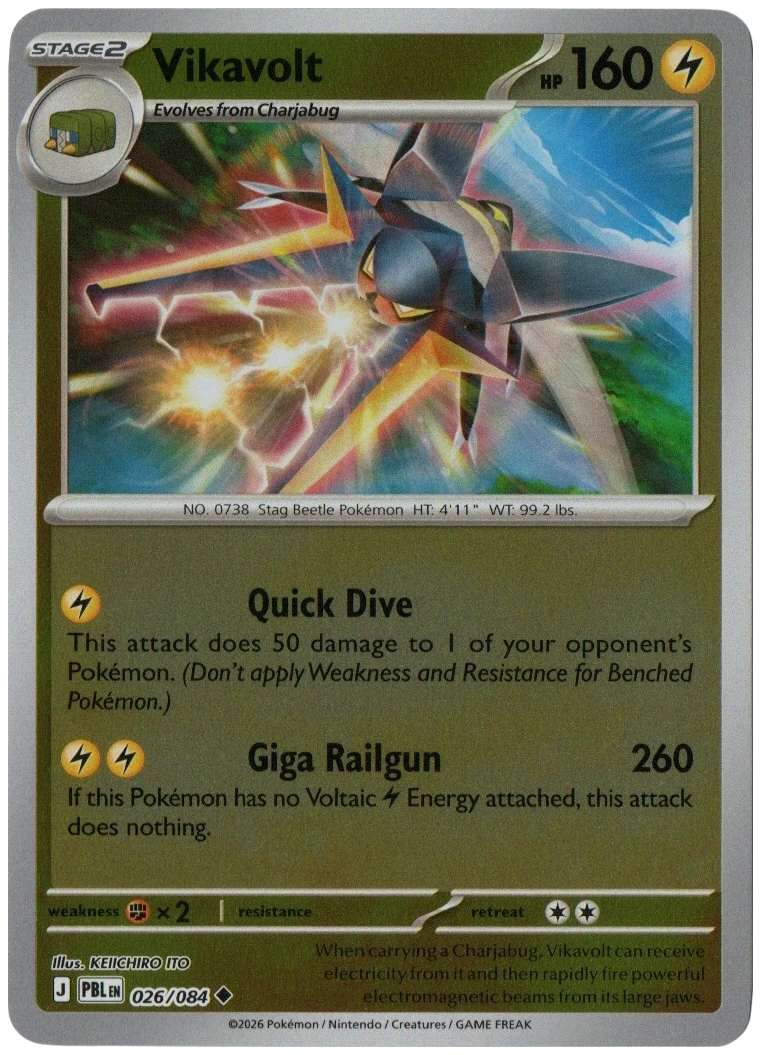 Vikavolt 026/084 from Pitch Black — Reverse Holo, seller photograph