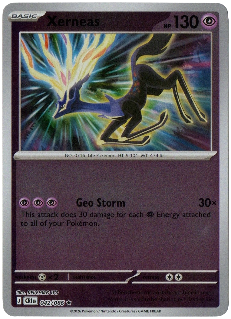 Xerneas 042/086 from Chaos Rising — Reverse Holo, seller photograph