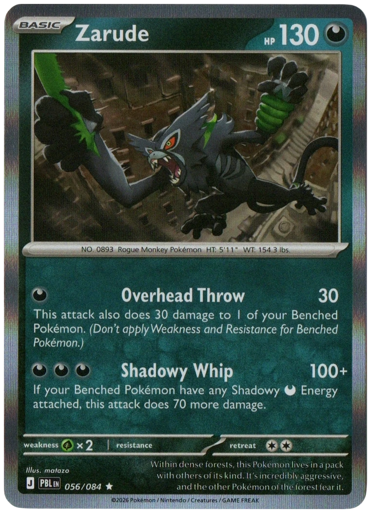 Zarude 056/084 from Pitch Black — Holo, seller photograph