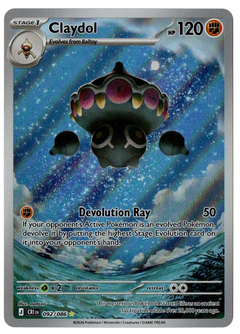 Claydol 092/086 from Chaos Rising — Holo, front photograph